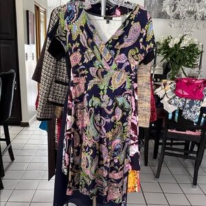 Talbots Multicolor Paisley Midi Dress